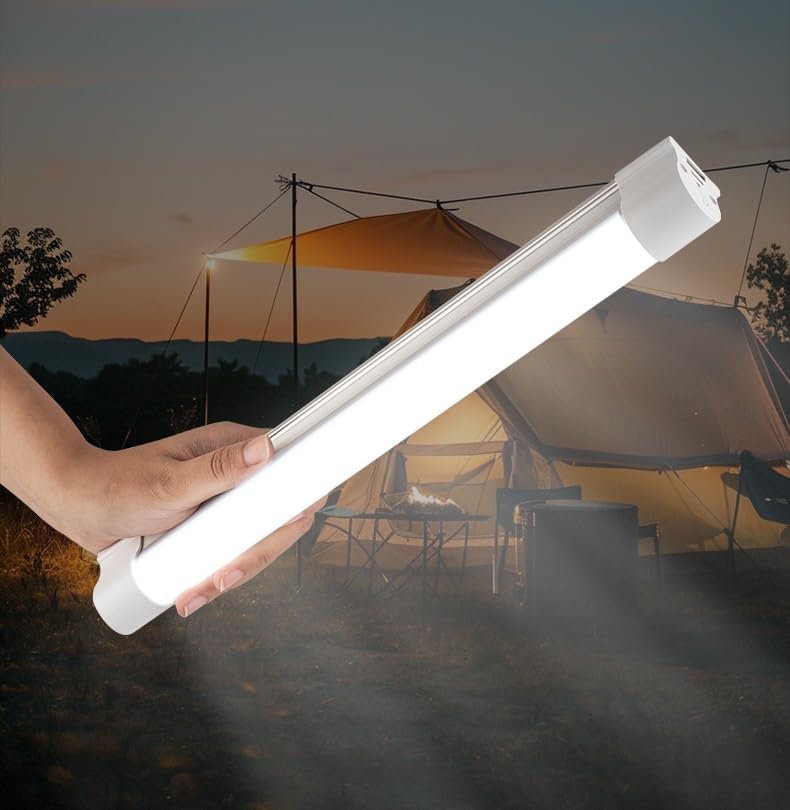 LED Tube Magnetic Work Lights 6000mAh,5 Lighting Options, Camping Lantern USB Rechargeable Portable Battery Powered Lights with 2 Magnets,for Hiking,Home,Outdoor Night Fishing (LLQ120) - Image 7