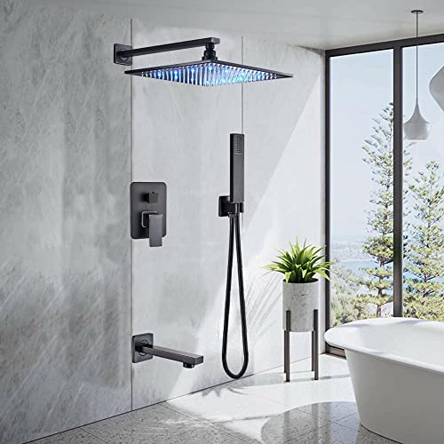 Système de douche en bronze huilé 16" Papetter avec mitigeur chic