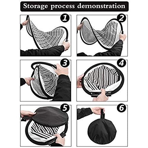Image of LadyRosian 80cm Dent Reflector Board Foldable Flexible Lined Striped Dent Board Reflector Panel for Car Dent Check Tool