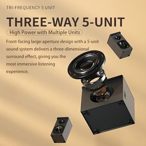 Image of 2.1 Computer Speakers with Subwoofer, PC Speakers for Desktop with Deep Bass, Bluetooth USB Optical Gaming Sound System for Monitor and Laptop