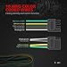 MICTUNING Trailer Wiring Harness Extension Kit - 4 Pin 25 Feet Male and 6 Feet Female Connector, 18 AWG Color Coded 4-Way Flat Wires for Under or Over 80 Inches Wide Trailers