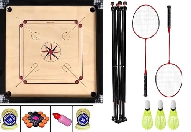 See full amazon price history chart for TS Playy Superior Matte Finish Club Carrom Board for Professionals with Coins, Striker, and Boric Powder | 32-Inch (4mm) Beige, Pack of 1 | Includes Badminton Racquet TS Playy Superior Matte Finish Club Carrom Board for Professionals with Coins, Striker, and Boric Powder | 32-Inch (4mm) Beige, Pack of 1 | Includes Badminton Racquet (B0DGW2JNBQ) Amazon Price History, Amazon Price Tracker