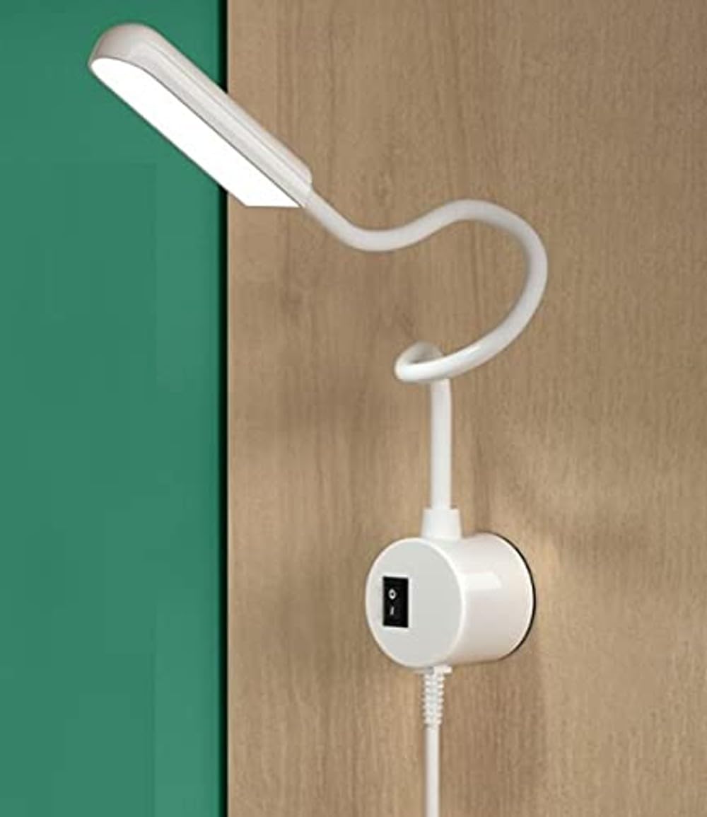 10W Sewing Machine Light with 30 LED's, Magnetic Mounting Base Working Lamp for Home Study, Book lamp & Desk Light with Toggle Switch – White Color -(Indian Plug)