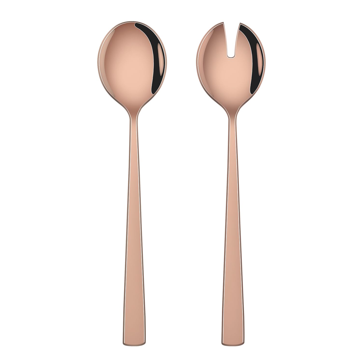 Stainless Steel Salad Servers - 2 Piece Set -10 Stainless Steel Salad Servers - 2 Piece Set -10