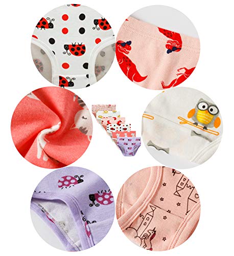 Image of Barara King Little Girls Soft 100% Cotton Underwear Toddler Panties Big Kids Undies