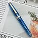 Jinhao 82 Fountain Pen - Acrylic Material Pen Barrel, Iridium Extra Fine Nib with Ink Converter Smooth Writing Pen Classic Design Transparent Fluorescent Blue (Gold Trim, EF)