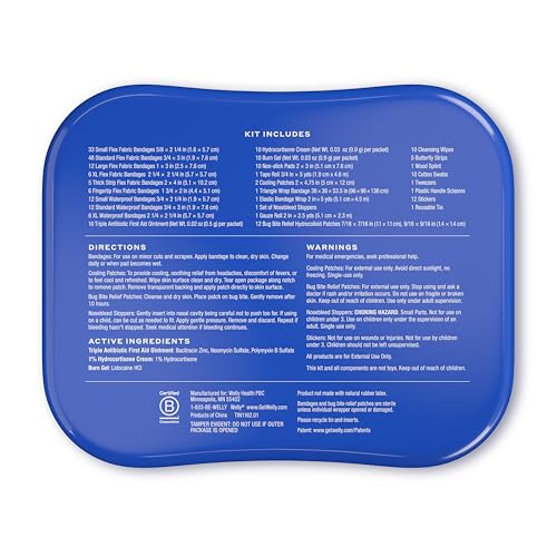 Image of Welly Comprehensive First Aid Kit - FSA Eligible - Adhesive Bandages, Tape and Non-Stick Pads, Butterfly Strips, Cleansing Wipes, Ointments, Gauze, and More - 240 Pieces