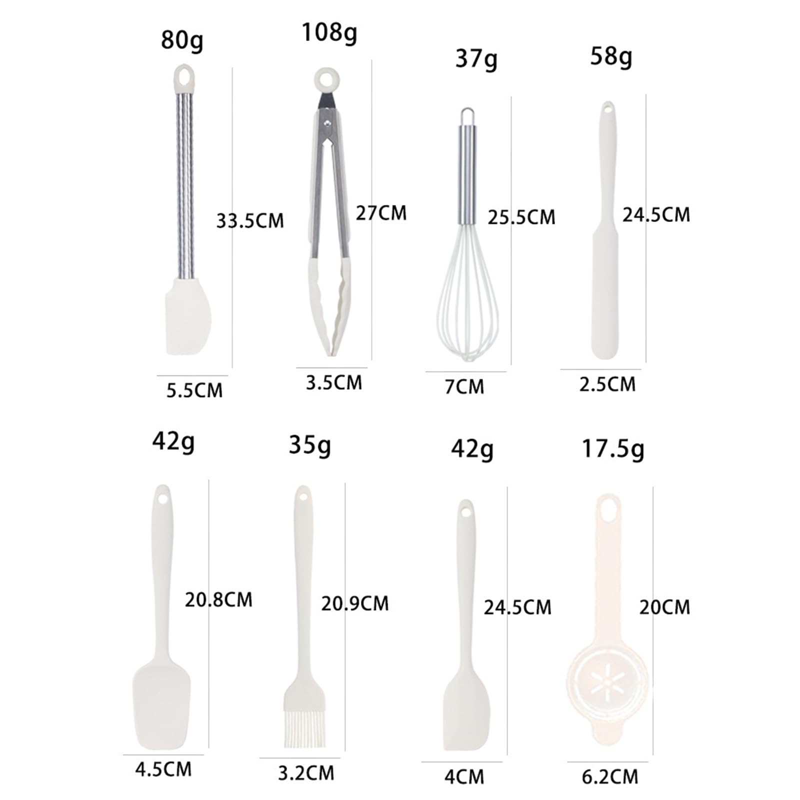 Ensemble d'ustensiles de cuisine en silicone résistant à la chaleur avec poignée en acier inoxydable, passe au lave-vaisselle, idéal pour les ustensiles de cuisine antiadhésifs