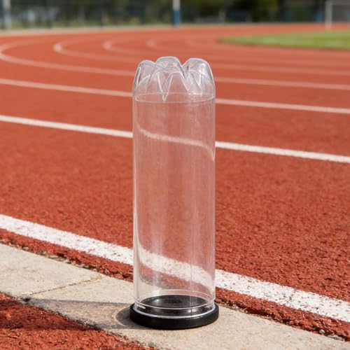 Contenedor cilíndrico de PVC para 12 balones con diseño estable 7