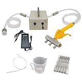 Electric Meat Injector Gun Pump with Hose, 60W Electric Marinade Injector Meat Syringe with 10 Needles for Roast Turkey, Pork, Beef (Three Needle)