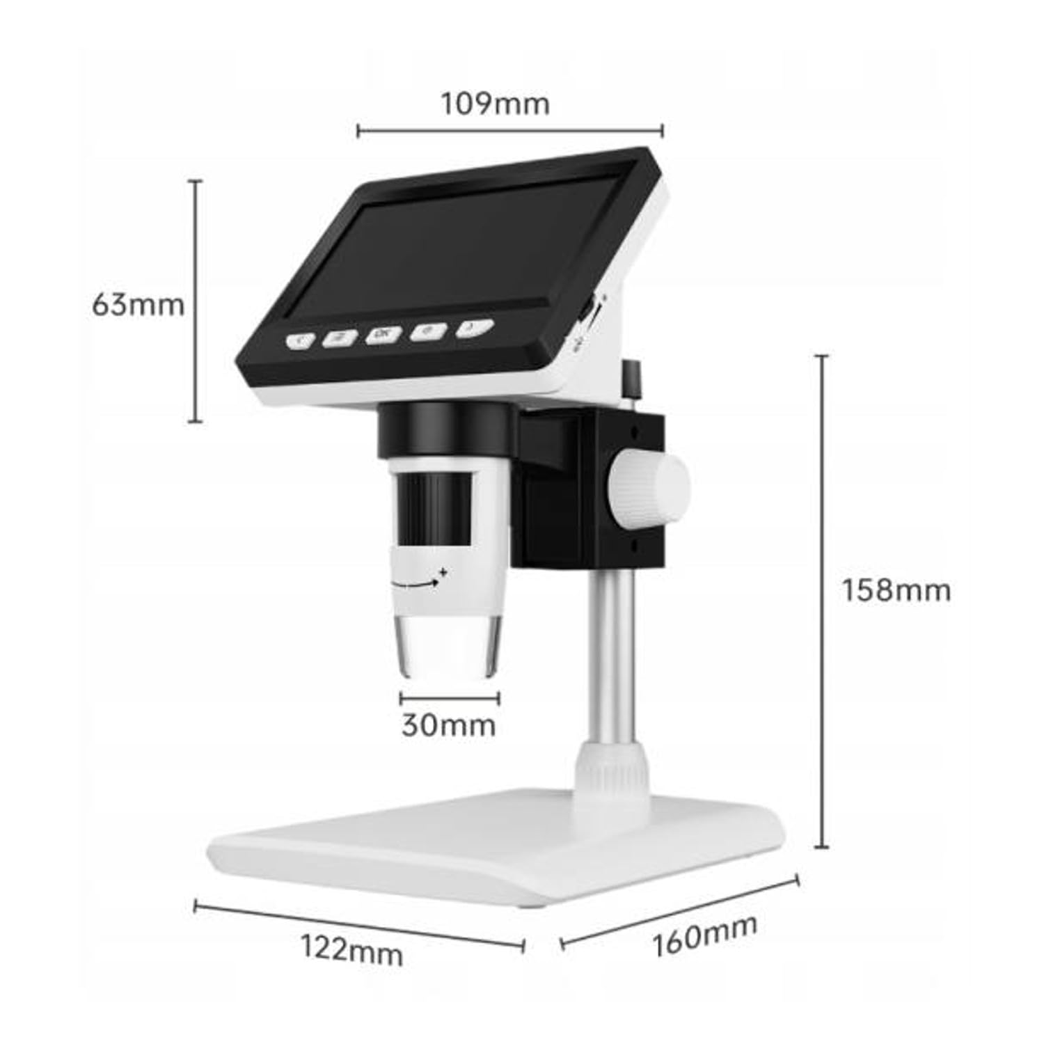Lamex LXM289 Digitalmikroskop, Digitales Mikroskop, LCD-Display 4,3 Zoll (10,9cm) TFT-Panel, 1000-fache Vergrößerung, 1080p