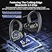 Wireless Earbuds, Bluetooth 5.4 Headphones Sport, Over Ear Buds With ENC Noise Cancelling Mic, 48H, Wireless Earphone With Earhooks, Stereo Deep Bass, IP7 Waterproof Headset for Workout Running, Black