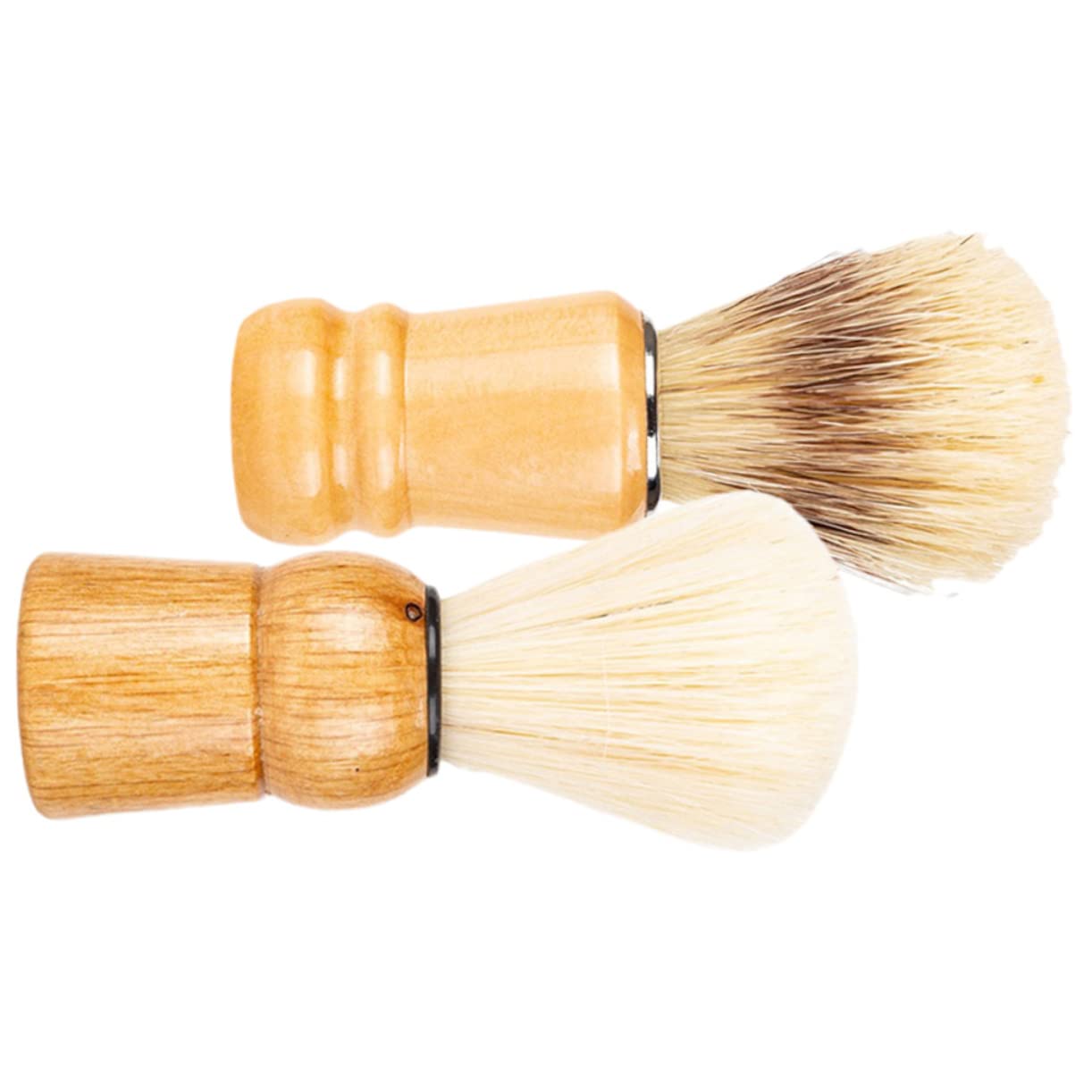 FRCOLOR 10pezzi Spazzola Da Barba Legno Professionale Per Rasatura e Stile Utile Casa e Viaggio Accessorio Per Uomini Per Creare Rasoio e Rimuovere Residui Di Barba