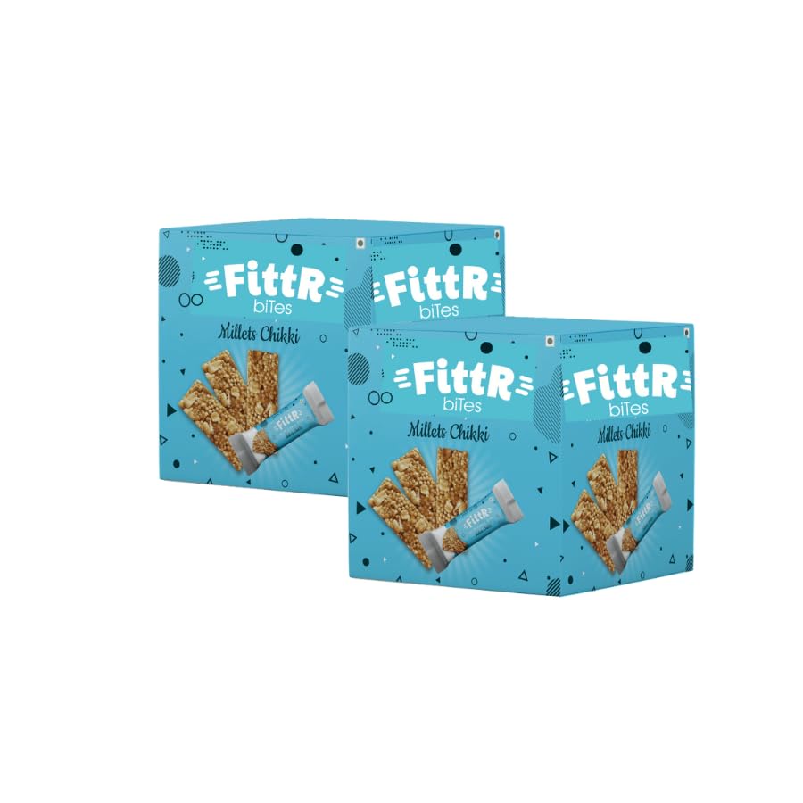 FittR Bites Millet chikkis bars - Pack of 2 boxes, 40 bars x 20 Gm, 800 Gm (B0CP74XG2M) Amazon Price History, Amazon Price Tracker