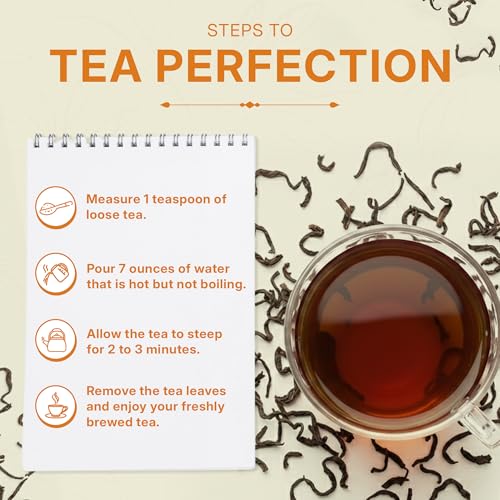 Image of Tealeaf & Co. Earl Grey Black Tea Blended with Bergamot Extract (Loose Leaf Form) - Premium Sweet & Sour Flavored Tea - Contains Low Caffeine - Upto 50 Servings (3.52oz /100gm)