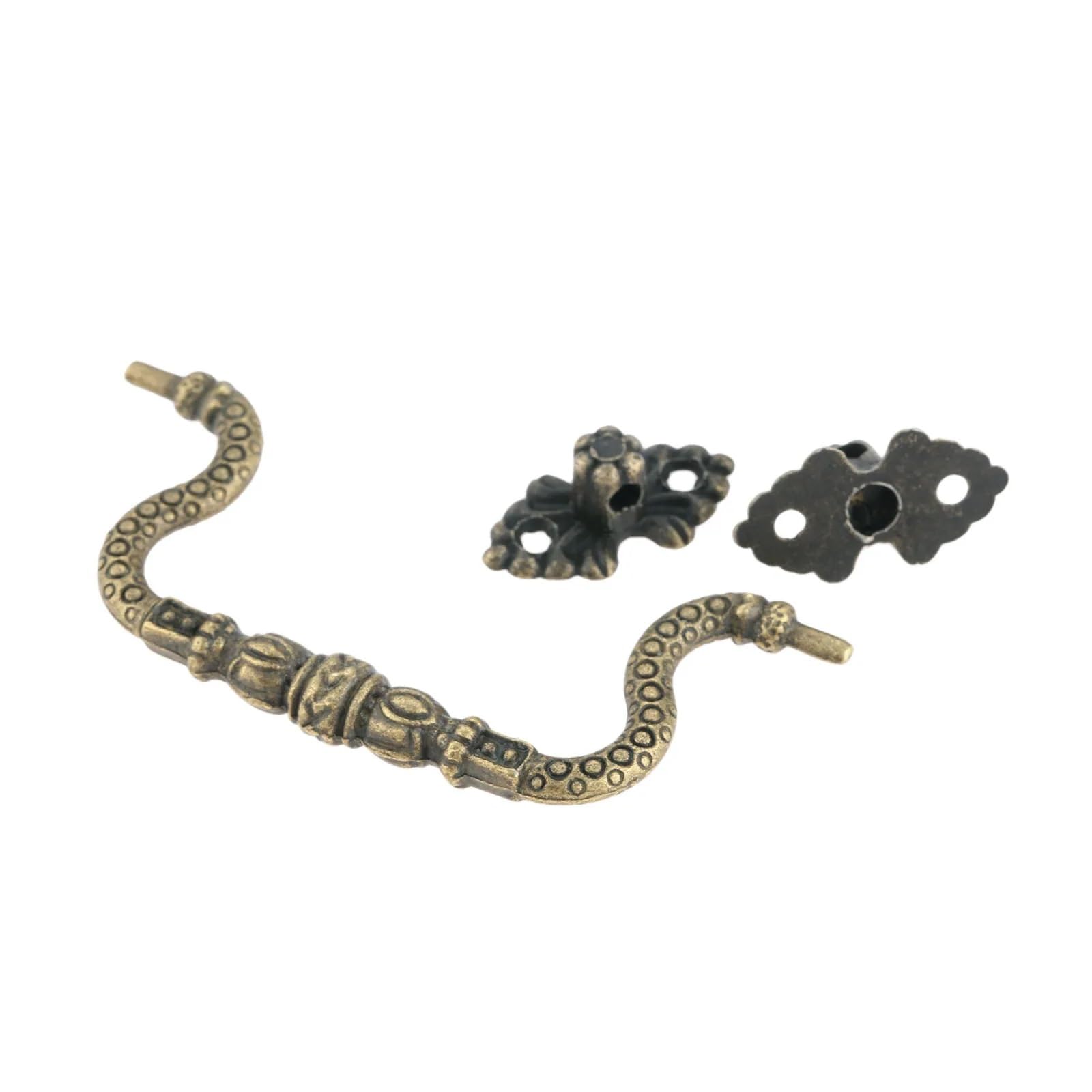 Tirador de bronce resistente de 83 x 42 mm para restaurar maletas y armarios
