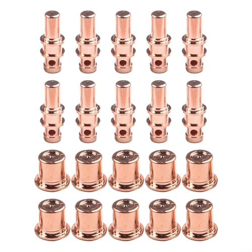 Noteflora 20 Pieces Plasma Electrode PR0109 And Nozzle Tip 1.0mm PD0105 Set Compatible With For A81 Cutting Torch For Industrial Welding Parts