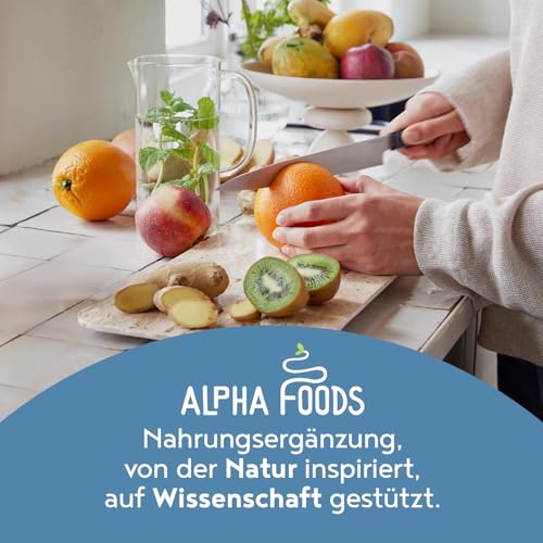 Glucosamin Gelenk-Komplex mit Chondroitin, Vitamin C, Kurkuma & Ingwer | 180 Kapseln | Hochdosiert | Gelenke & Knorpel | Made in Germany | Alpha Foods