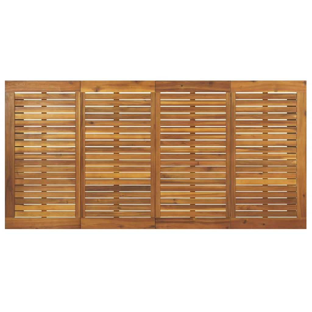 Générique Stół ogrodowy z litego drewna akacjowego 200x90x75 cm | Nóżki z metalu termolastycznego, stabilna góra, wzornictwo przemysłowe, na zewnętrzne patio
