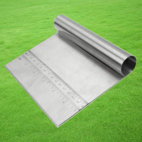 Cortador de pizza de aço inoxidável para raspador de massa com escama de medição para cozinhar grelh