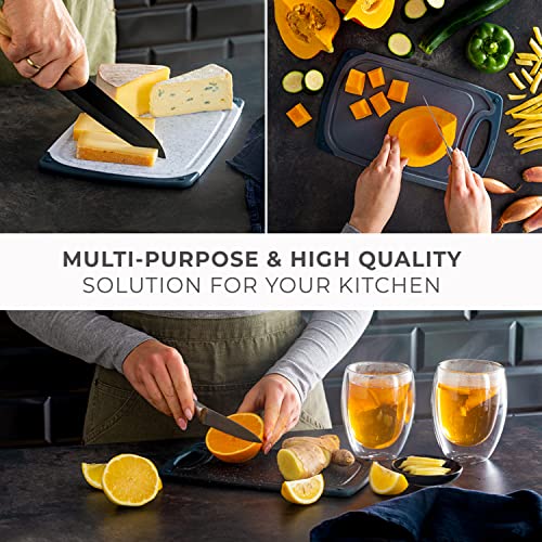 Exitoso Small Cutting Board Set Of 6 - Bpa Free Cutting Boards For Kitchen Dishwasher Safe - Non Slip Plastic Cutting Board With Juice Groove - Small Plastic Cutting Boards For Kitchen Essentials #TOP7