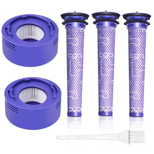 Waitley Filter für Dyson V7 V8 Animal und V8 Absolute Akkustaubsauger 3 HEPA-Nachfilter & 2 Vorfilter Ersatz für Teile #965661-01 & #967478-01