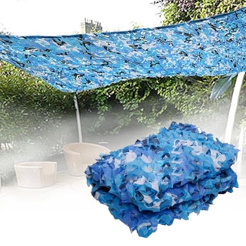 Genérico Red De Camuflaje Militar 3X3.0m 3x8m 4x8m 5x6m 6x8m 7x9m Malla De Camuflaje Reforzada, Red De Sombra océano Decoración De Sombrilla De Caza Al Aire Libre(2x3.5m)