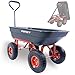 Fuxtec Chariot à Benne basculante FX-KW2175 Charge utile Max. 300 kg, Charge basculée Max. 150 kg, Chariot de Transport, de Jardin 4 Grandes Roues pneumatiques.