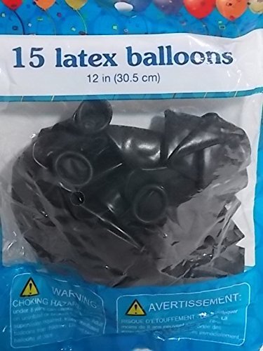Latex Party Balloons - Choose Your Colors and Styles (15, Black) by Kandycares