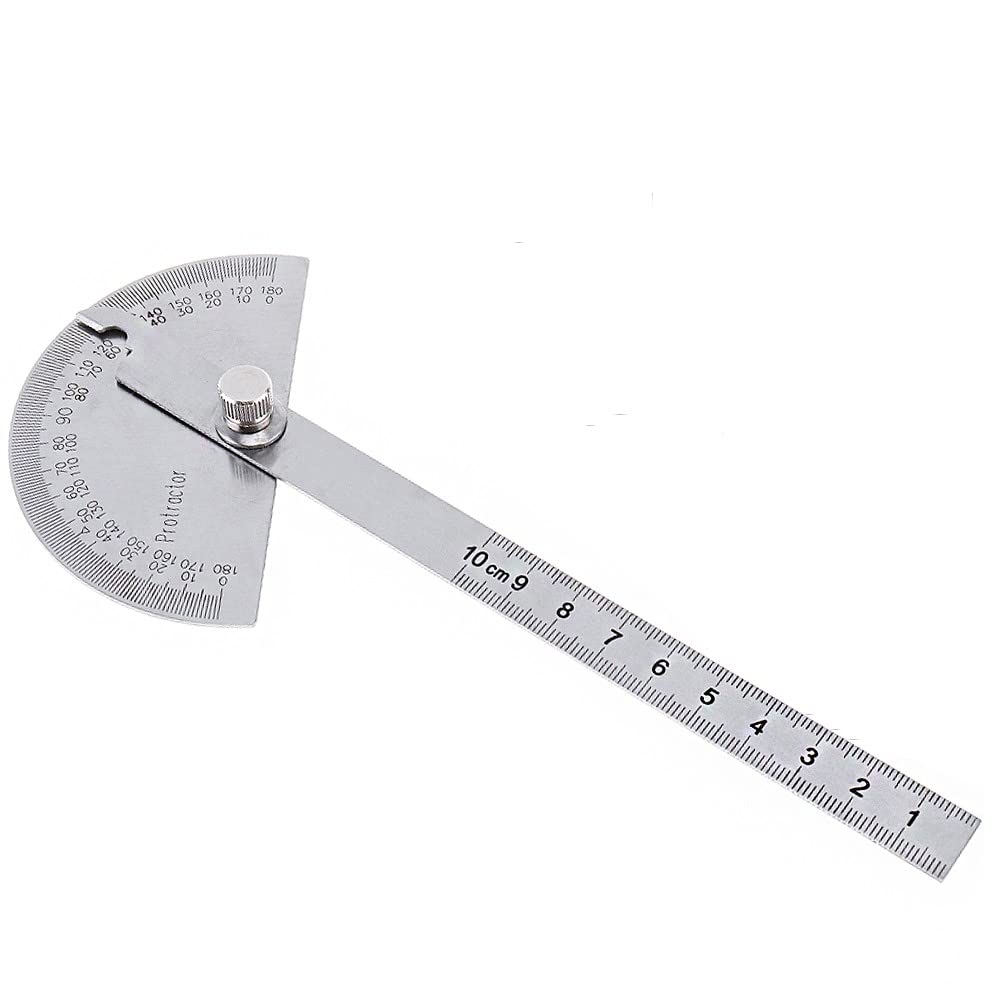 Amazon | Smgda 分度器 10cm 180度 角度定規 角度測定器 ステンレス鋼