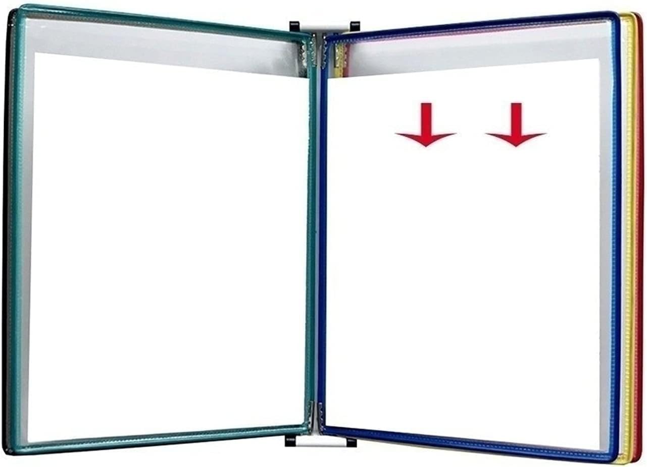 Carpeta de documentos, Carpeta,Carpeta de comparti Carpeta de pared con pantalla A4, A4 [8,26 pulgadas × 11,69 pulgadas] 20 bolsillos (color: naranja, tamaño: 23 × 33 × 10 cm)