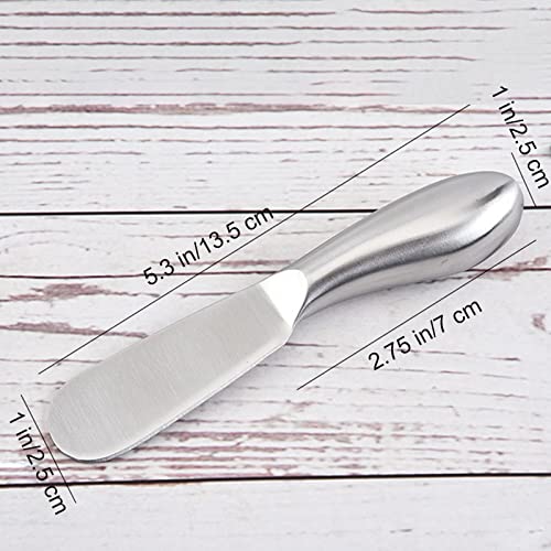 VANRA Spreader Knife Set 4-Piece Butter Knife Stainless Steel Cheese Knives Set Small Bread Cream Knives 5.3-inch - Image 5