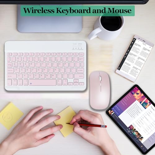Combo de teclado y ratón rosa periféricos inalámbricos para pc portátil 3