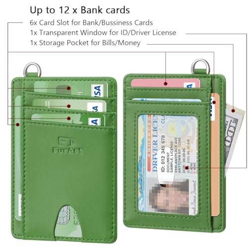 Image of FurArt Slim Minimalist Wallet RFID Credit Card Holder for Men | slim minimalist compact rfid id window thin