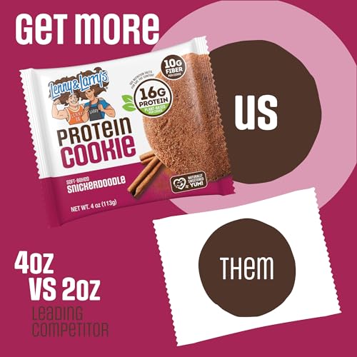 Image of Lenny & Larry's Protein Cookie, Snickerdoodle, 4 oz, Pack of 12, 16g Prot