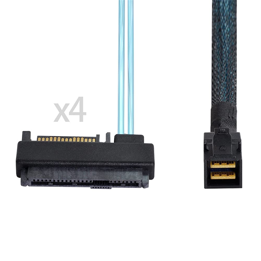 Xiwai Mini host interno de SAS SFF-8643 a 4 cable de incursión del servidor de datos del disco de destino SFF-8482 de SAS 29Pin SFF-8482 6Gbps