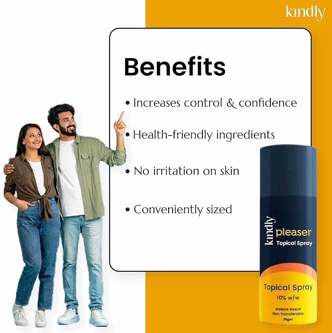 Image of Kindly Pleaser Delay /Topical Spray 20 Gm With Water-Based Edible Chocolate Lubes /Lubricant, 100 ML | Non-Transferrable Spray For Men| Long Lasting Fun | Smooth, Long-Lasting & Skin-Friendly | Non Sticky, Paraben Free, Body Safe