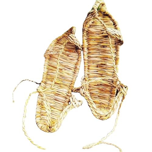 Generisk rotting halm tofflor kvinnor slippers för unisex vuxna sandaler casual sommar tofflor hushåll platta strandskor etno tofflor klassiska sommarskor korsremmar skor bekväma, GUL, 38 EU