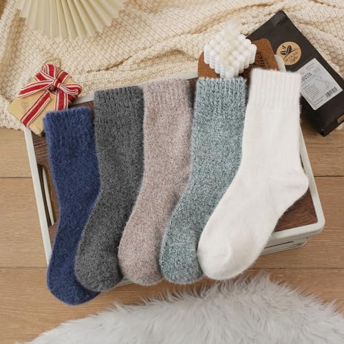 SISOSOCK Fuzzy Cozy Warm Socks for Women-Winter Home Thick Wool Soft Sleeping Socks-Perfect Gifts for Women2