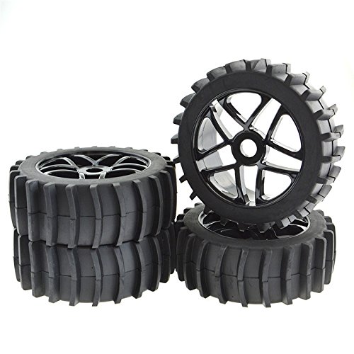 JIUWU 4pcs Beach Desert Snow Tires and Wheels Hex 17mm 1:8 RC Off