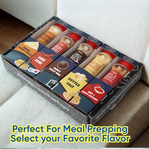 Image of Popcorn Seasoning Variety Pack, 5 Flavors, | Non-GMO ingredients, resealable sachets, a full flavour rotation in one pack
