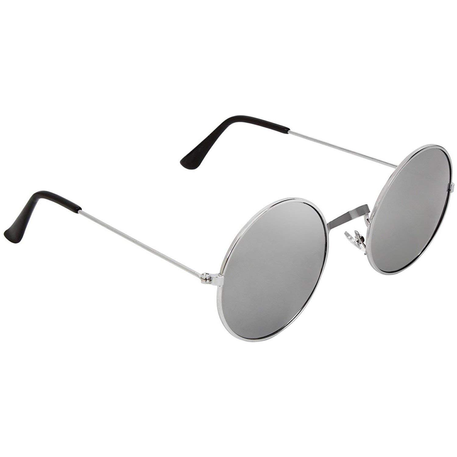 JUST-STYLE Gandhi Round UV Protection Sunglasses For Men & Women (Silver)-picture-34