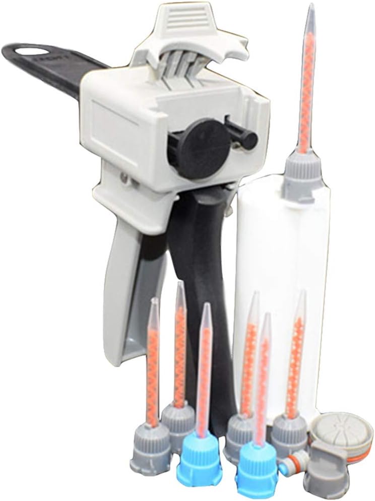 Bigbong 50ml Dispensing Gun + 10:1 Cartridge Mixer Tubes Empty + 7pcs Mixing Nozzles Static Mixer