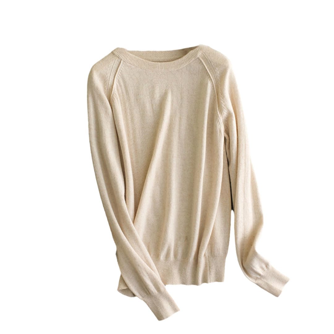 Vogrtcc Top da Donna in Maglione Girocollo A Maniche Lunghe, Pullover in Maglia, Top in Maglione
