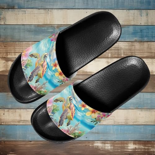 Image of Footwear for Mens Open Toe Athletic Sandals Anti-Slip Sole Slide Sandals Pillow House Flat Shoes Comfortable Slip On Slippers for Indoor & Outdoor
