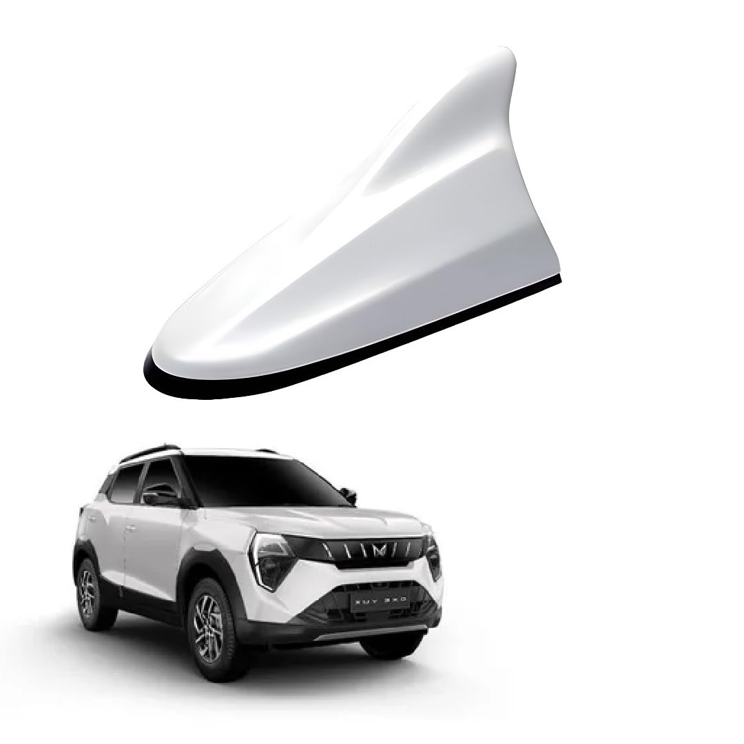 Car Decorative Car AM/FM Radio Shark Fin Antenna (White) for Mahindra XUV 3XO.-image-41