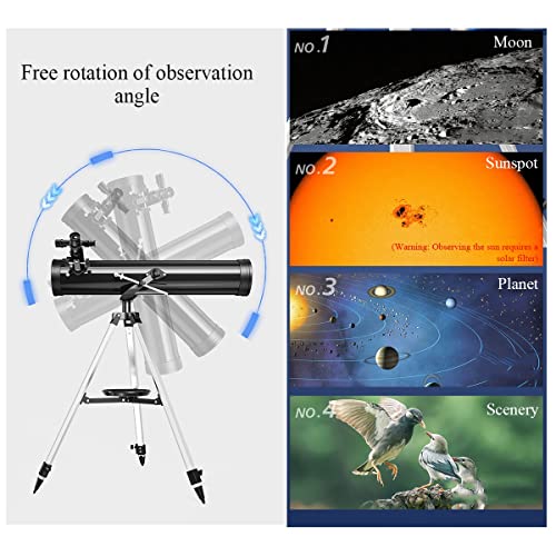 Telescopio astronómico profesional 114 mm apertura y 700 mm focal miniatura 7