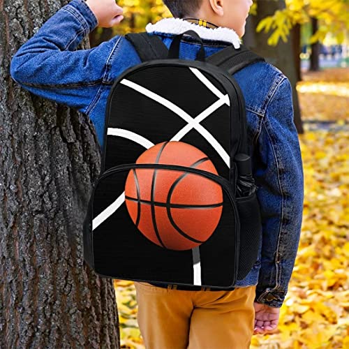 School Bags for Kids Girls Boys Elementary Middle School Students Backpack Cool Basketball Print Children Book Bags Casual Large Capacity Travel Daypack Computer Bags(17 Inches)4
