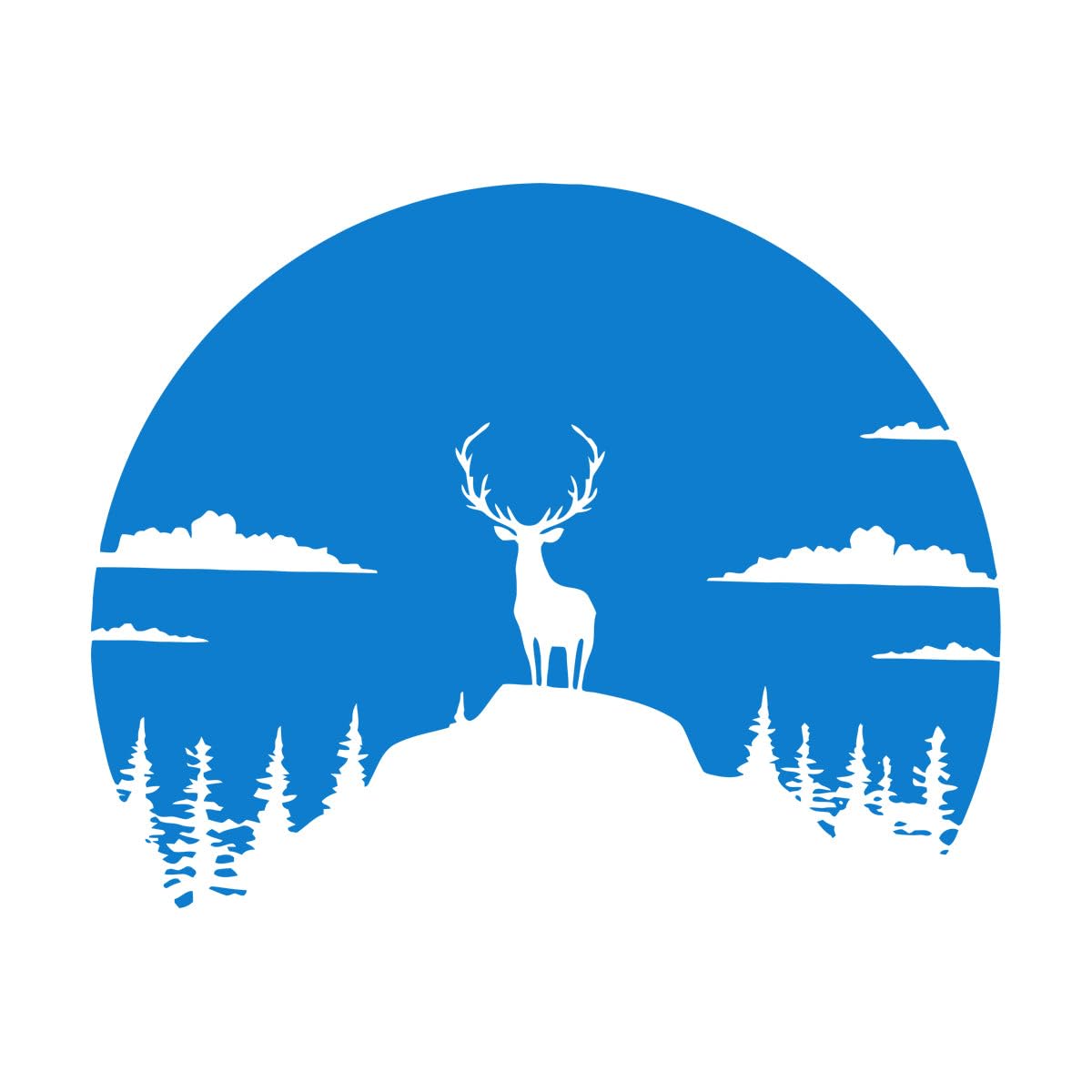 Deer Mountain Camper Trailer Truck car Decals Sticker for Camper rv Motorhome Caravan Jungle Forest Travel Adventure Small - 24x30cm — image 1