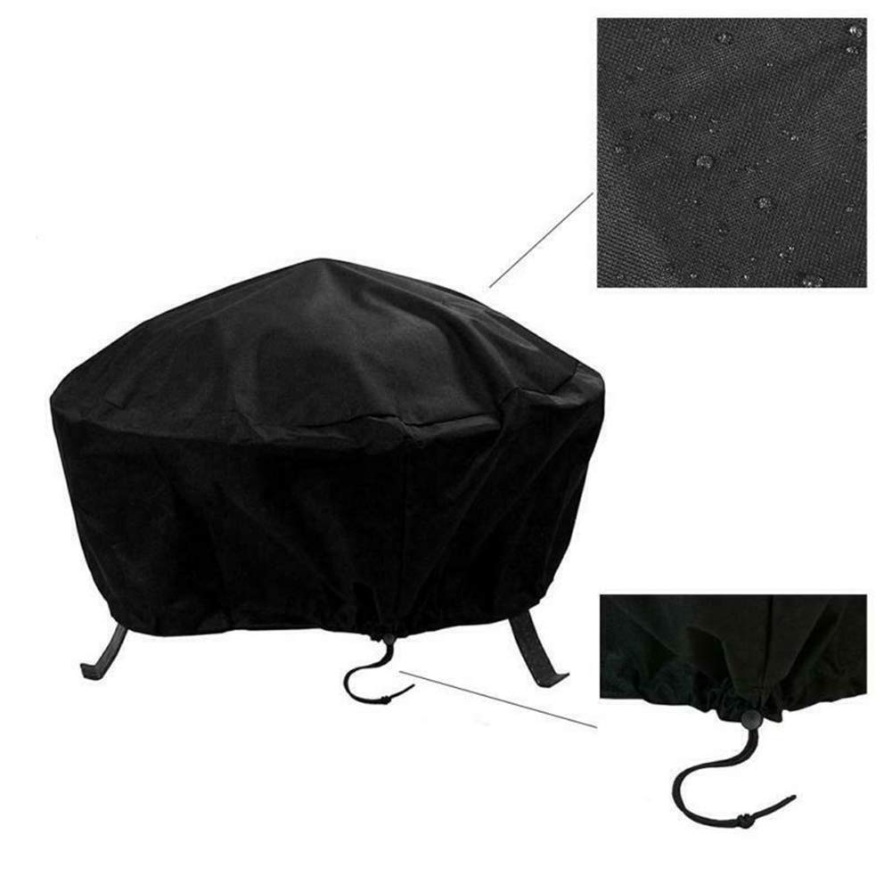Housse De Protection Carrée Pour Brasero/table Terrasse - 122x122x76 Cm - Oxford 420D étanche - Cordon De Serrage